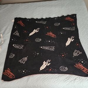 100% Cotton Rocket Space Baby Blanket Astronaut Outerspace Decor